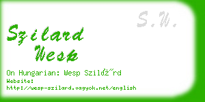 szilard wesp business card